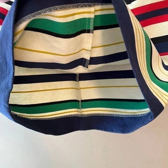 J Crew Officewear School‎ Mini Skirt Stripes Size 4 Style A2316 Blue Red White - Picture 5 of 5